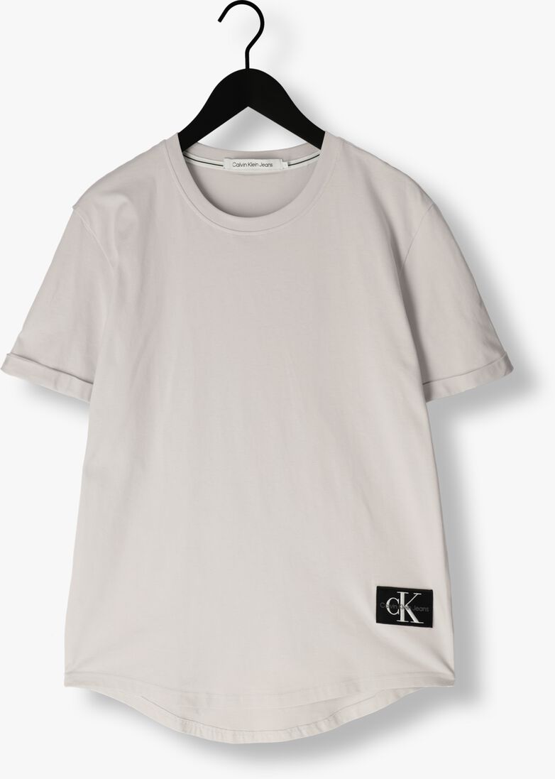 CALVIN KLEIN grijze calvin klein t-shirt badge turn up sleeve