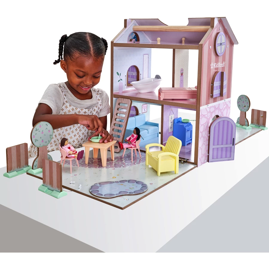KidKraft® Cottage- Puppenhaus zum Spielen und Verstauen