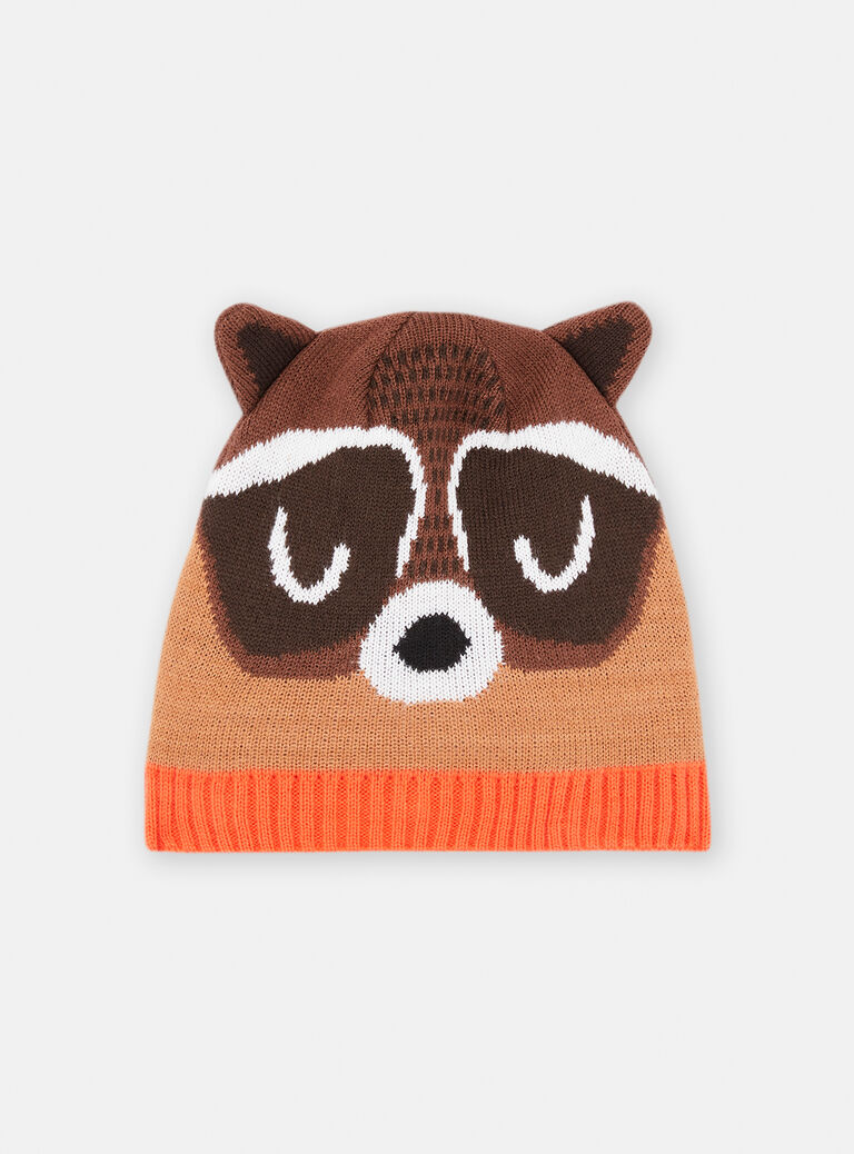 Bonnet à motif raton laveur pour garçon
