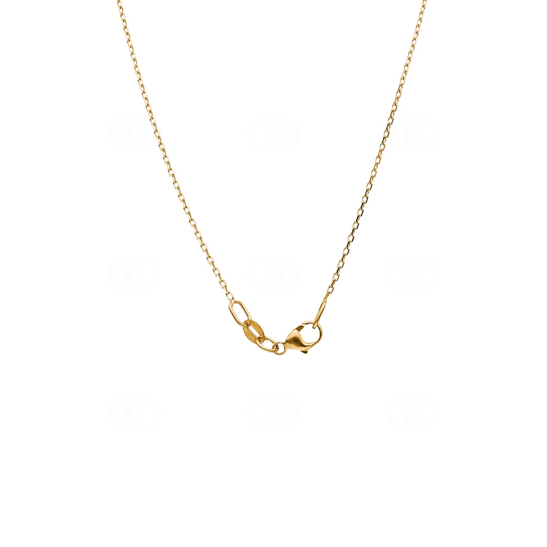 Ankerkette geschliffen 750/18 K Gelbgold 0.9mm