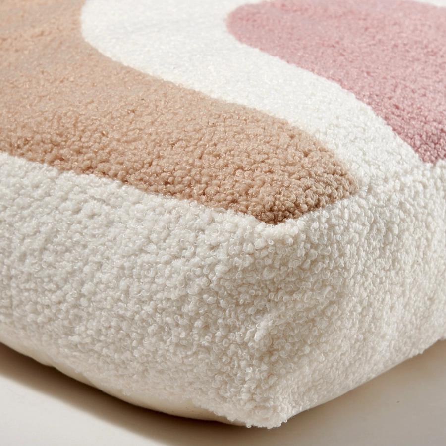 Nordic Coast Company Regenbogenkissen natur  rosa  beige