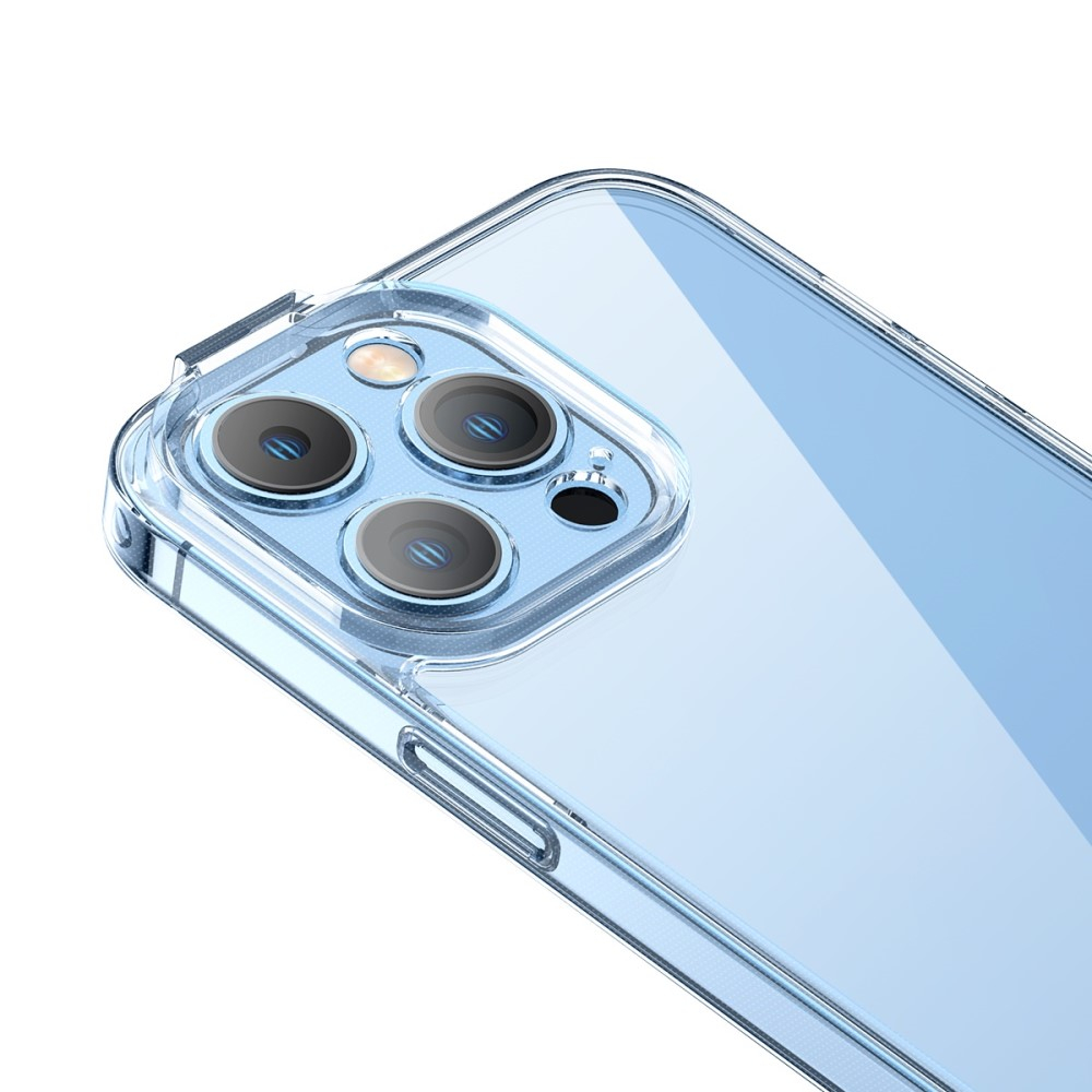 iPhone 14 Pro Max Hülle TPU Bumper Super-Keramikglas mit Kameraschutz   Display Panzerglas - Transparent