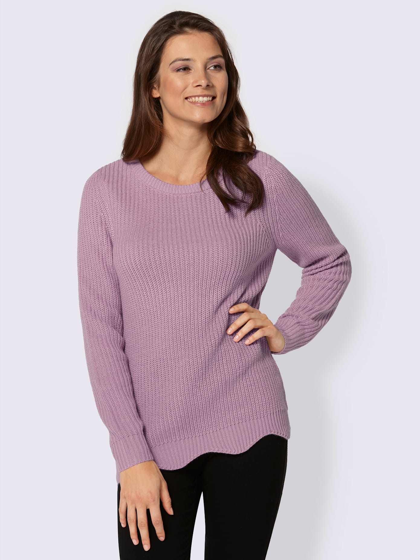 Pull femme effet côtelé