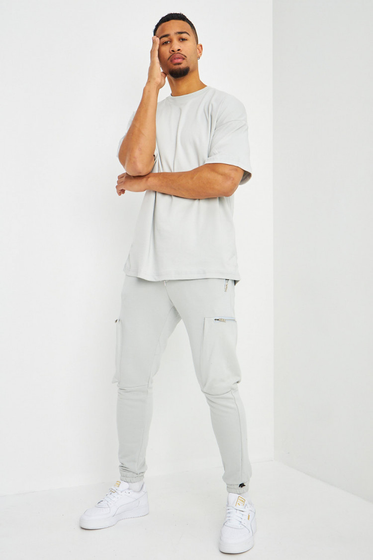 T-shirt oversize gris clair