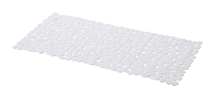 Tapis antidérapant rectangulaire baignoire et douche GoodHome Koros coloris blanc en PVC L.70 x l.33 cm