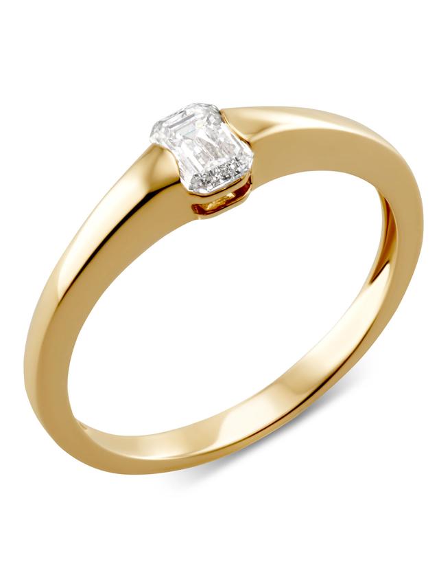 Brillant-Ring, Smar.-Schliff, 0,50 ct., SI, Gold 585