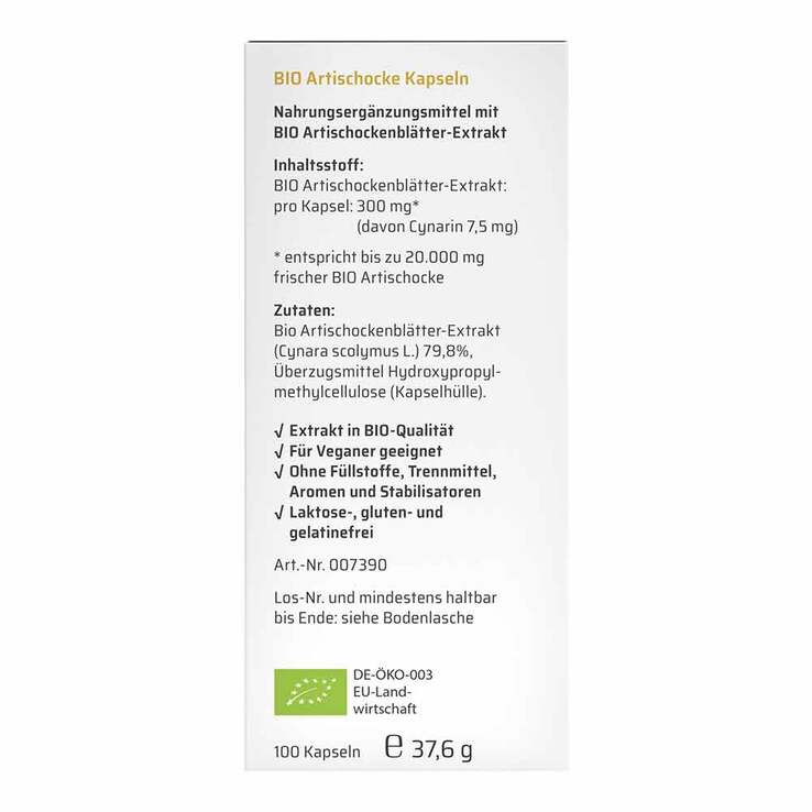 Sanhelios Bio Artischocke Kapseln, 100 St