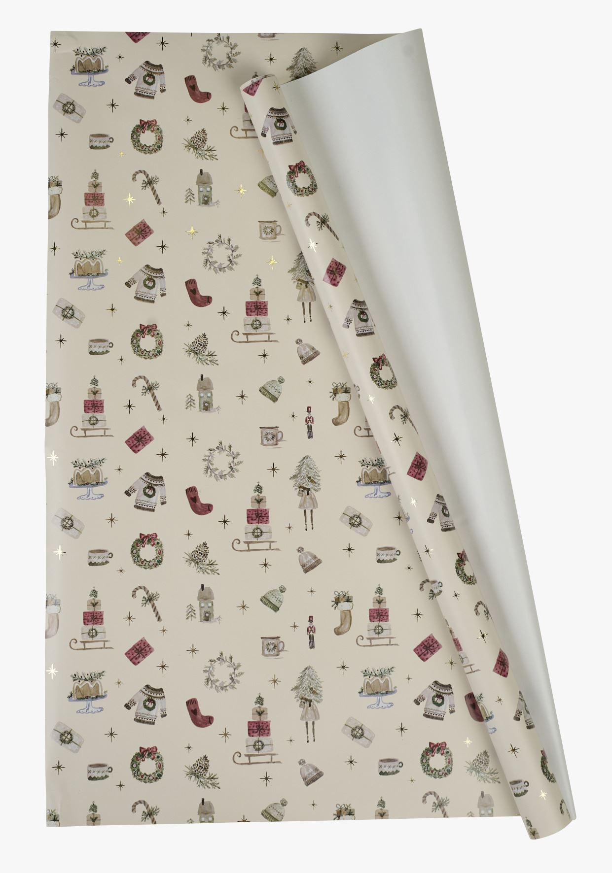 Gavepapir offwhite - 70x300 cm