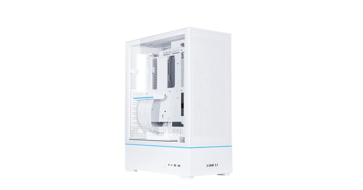 Lian LiSUP-01 midi tower behuizing  (Wit | 2x USB-A | 1x USB-C | RGB | Window)