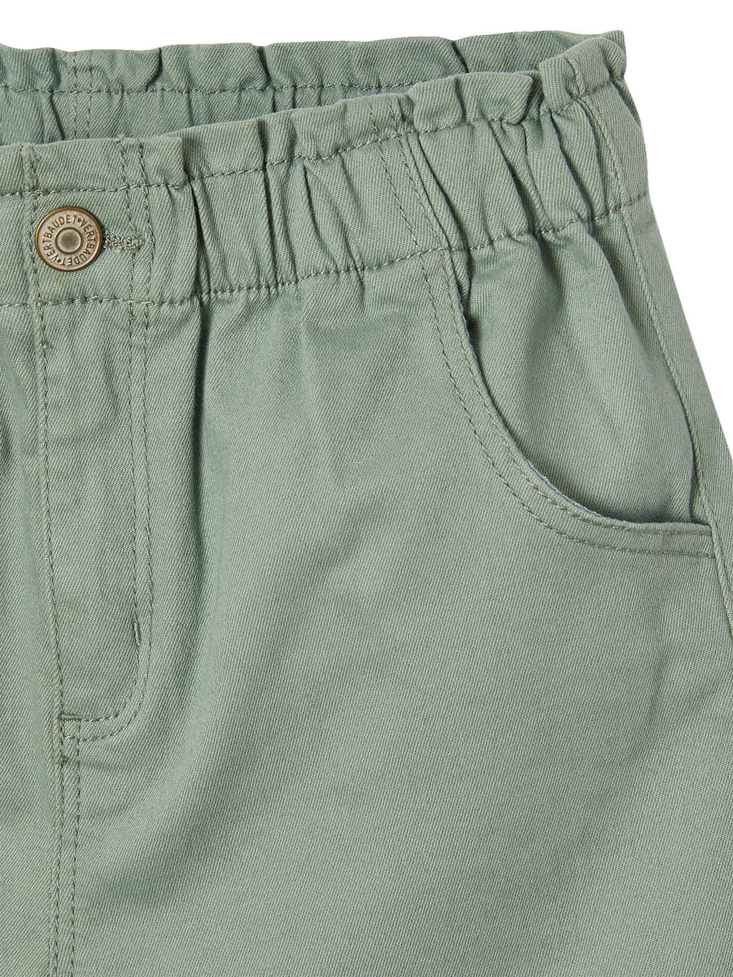 Vertbaudet Mädchen Shorts mit Dehnbund BASIC salbeigrün