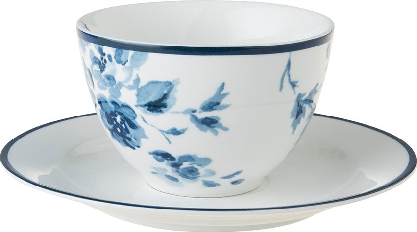 Laura Ashley kop en schotel China Rose blauw 0,26 L
