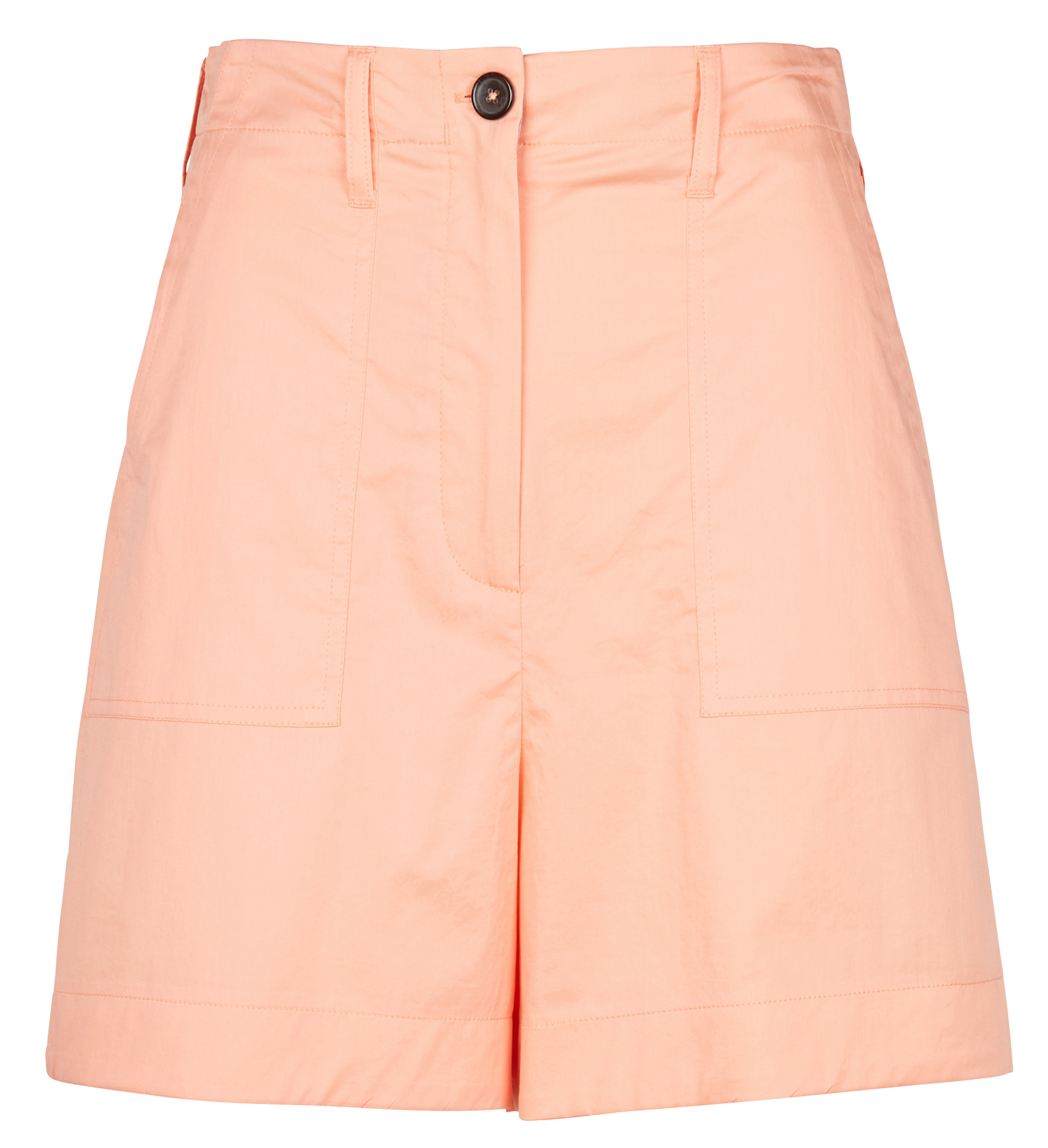 Bermuda à taille haute en coton| Jaune