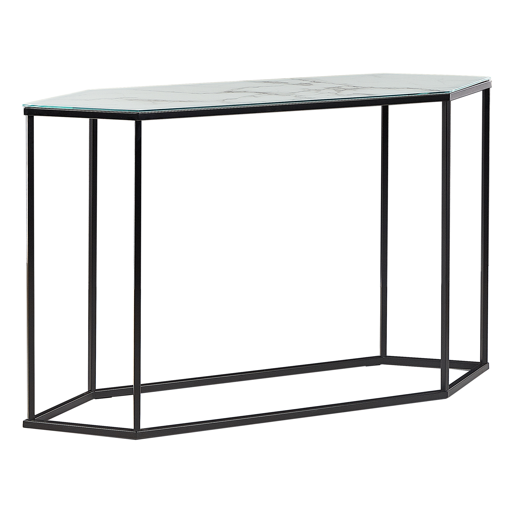 Beliani - PERRIN - Consoletafel - Wit - Veiligheidsglas