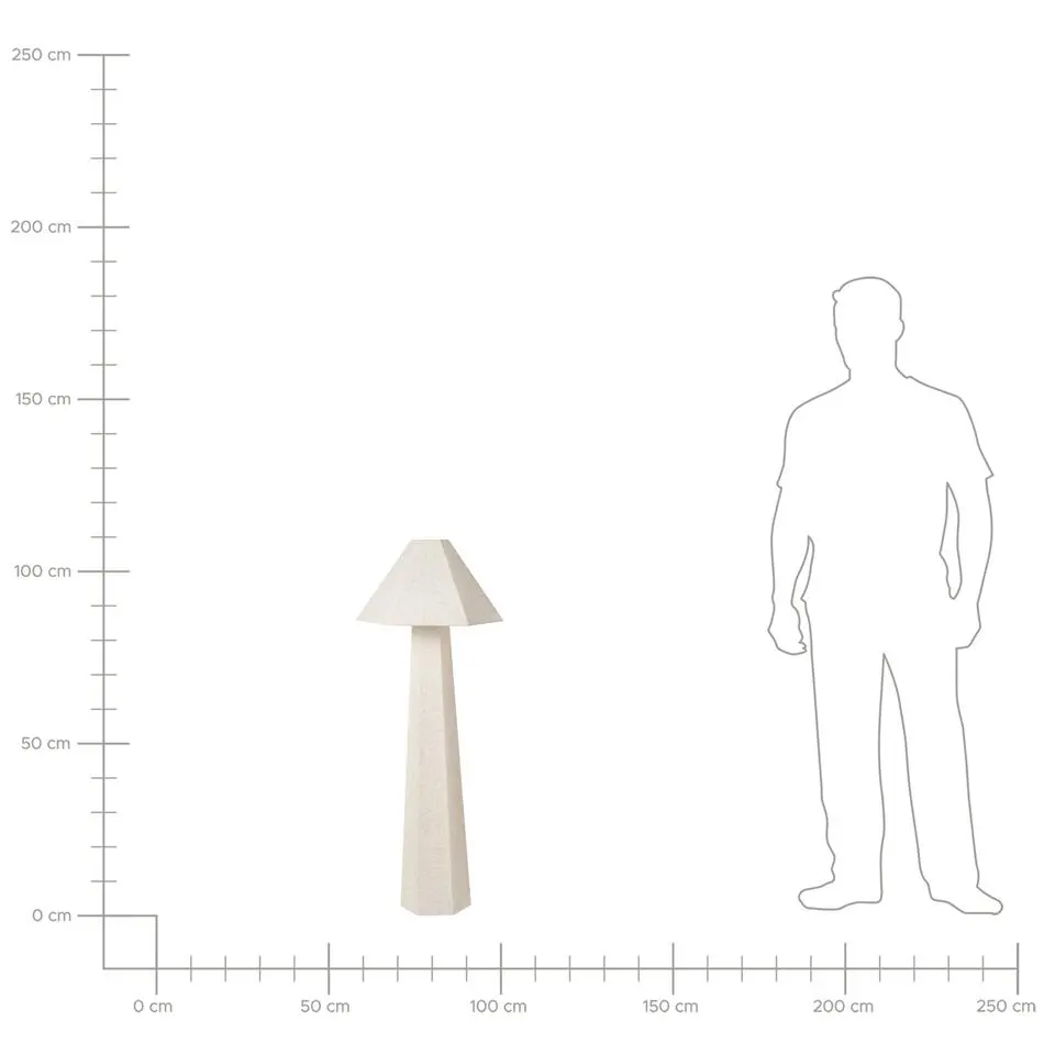 DEMBI - Staande lamp - Lichtbeige - Stof
