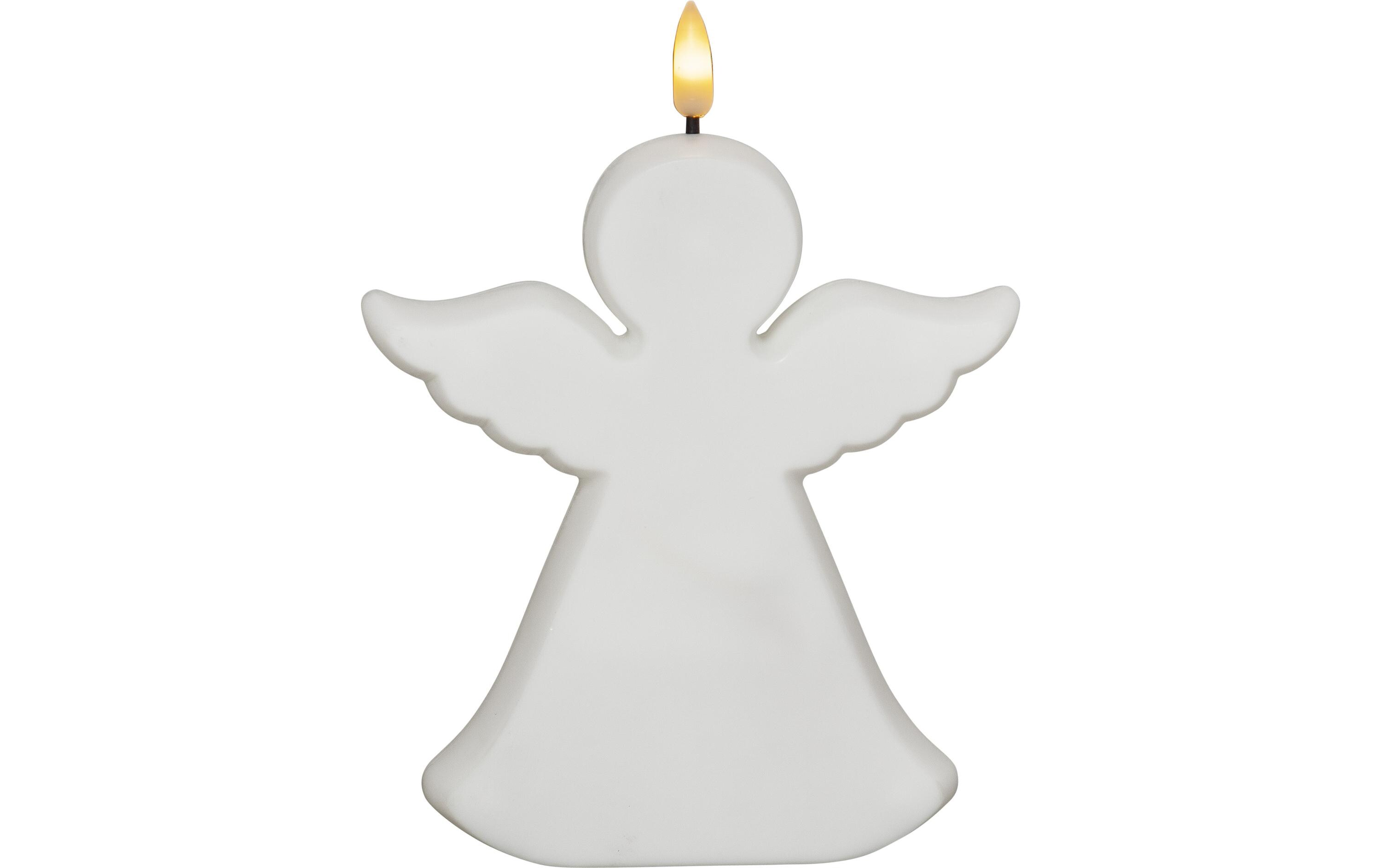 LED Grabkerze Flamme Angel, WeissKünstliche Kerze mit beweglicher Flamme