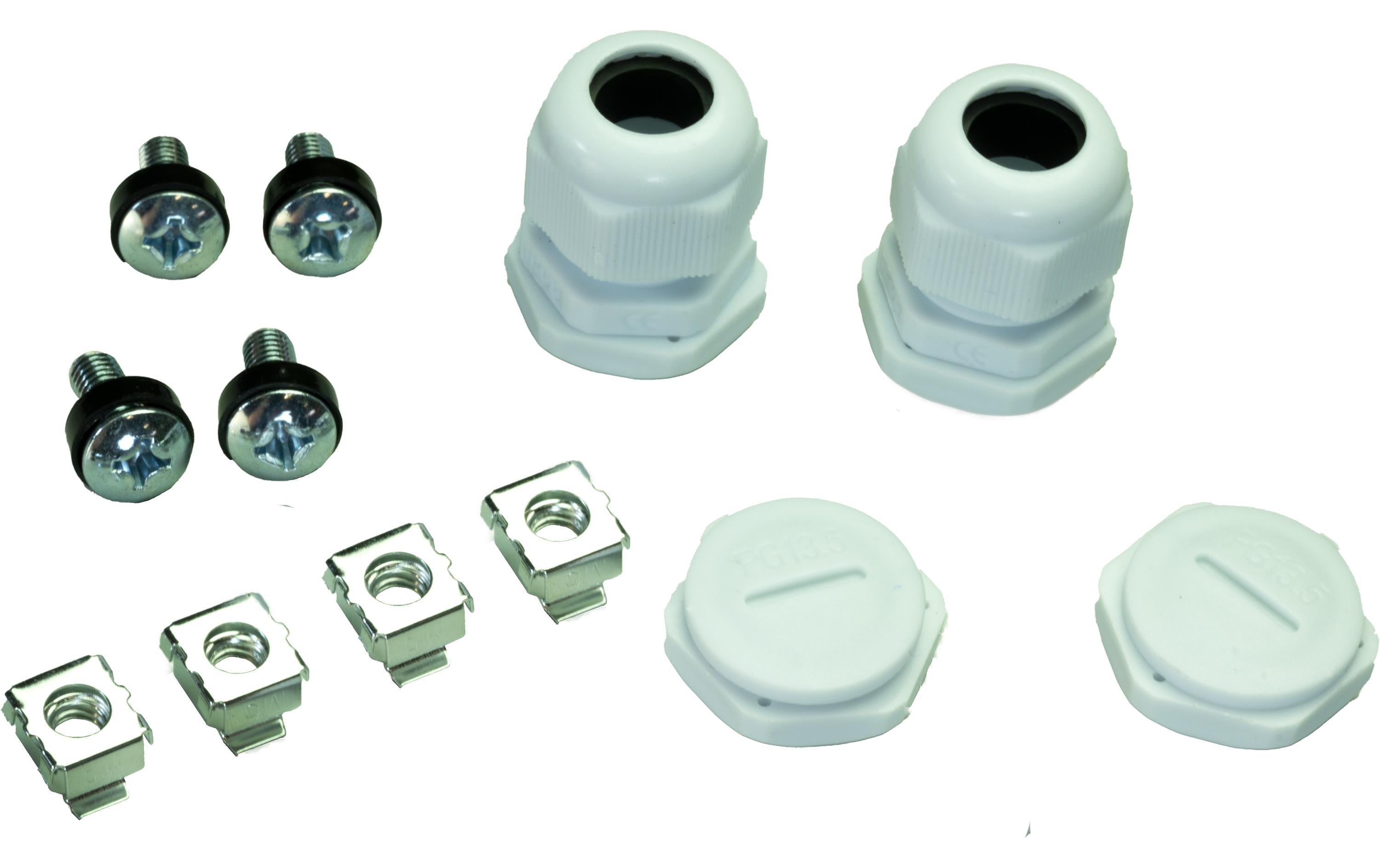 Spleissbox 24 Fasern, 12x DLC MM, 50/125µm OM3 Pigtail<br>LWL Spleissbox, 24 Fasern, 12x DLC Multimode, 50/125µm OM3 Pigtail