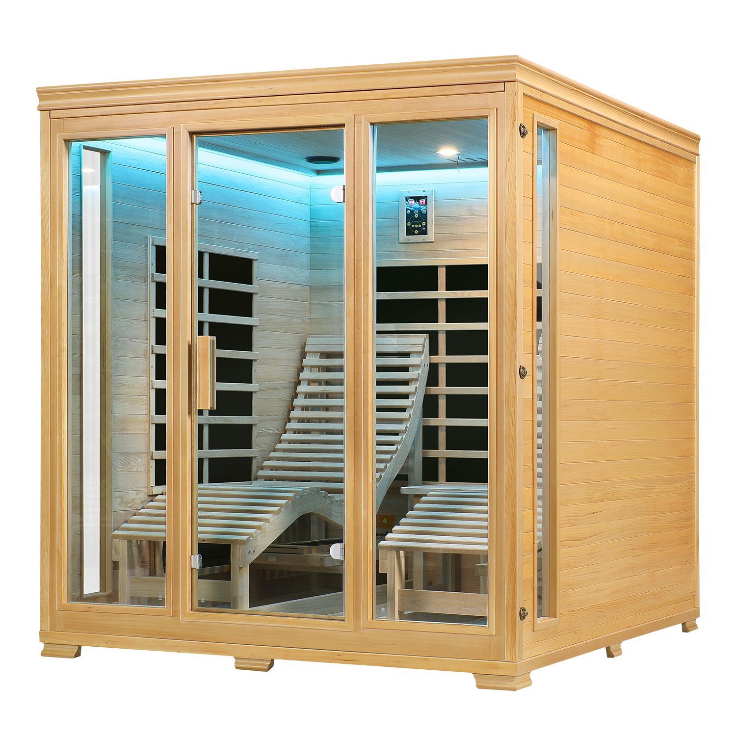 Artsauna Infrarotkabine Wärmekabine Billund Flächenstrahler & Hemlockholz