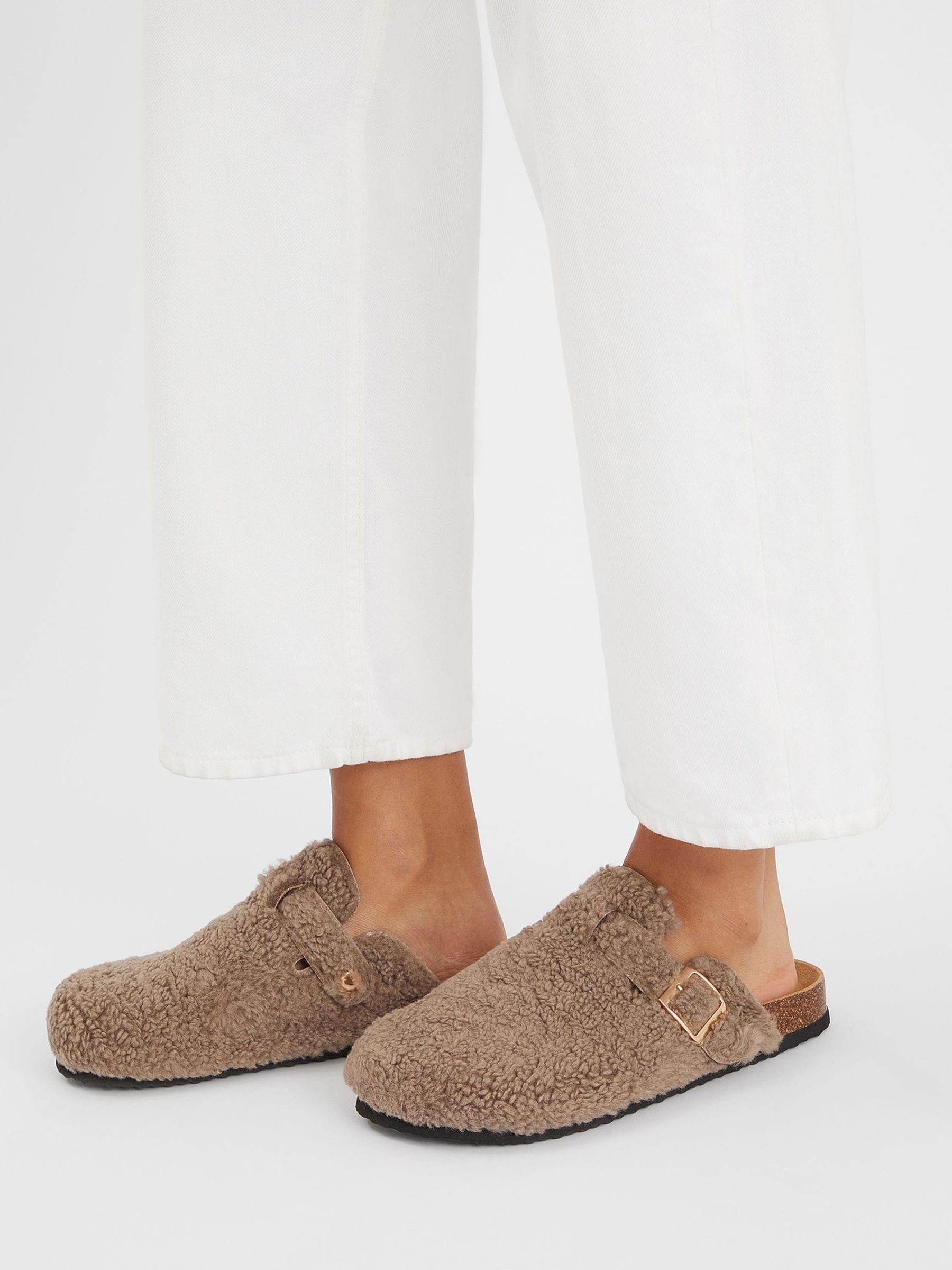 Accessorize Borg Clog Slippers
