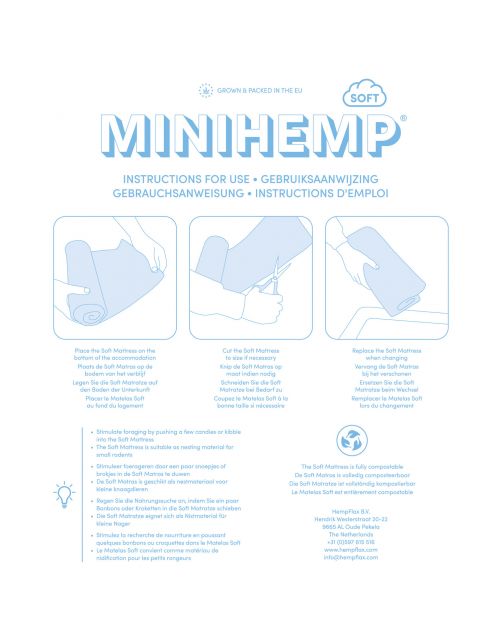Hempflax Mini Hemp Soft Matras - Bodembedekking
