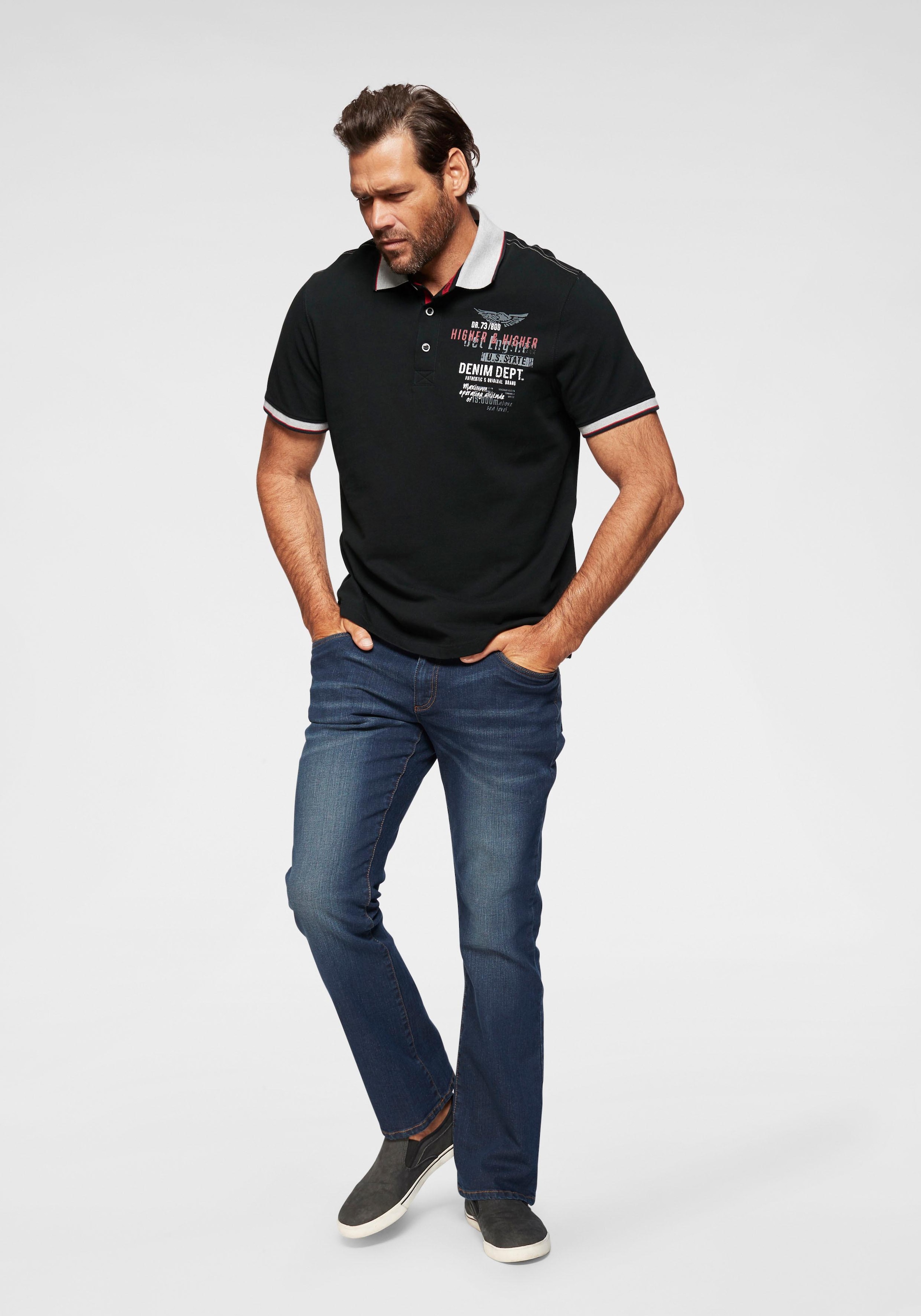 Arizona Bootcut-Jeans »Mike«, ausgestelltes Bein,  niedrige Leibhöhe,  Stretch-Qualität