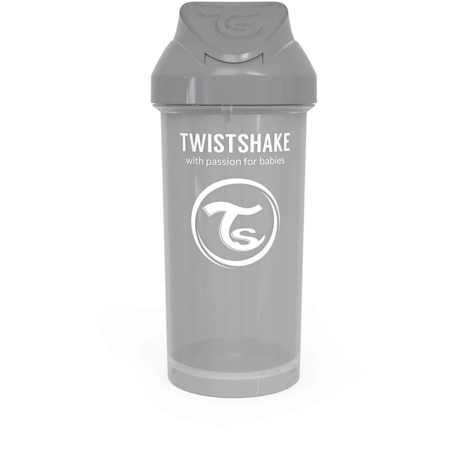 TWISTSHAKE Strohhalmflasche Straw Cup 360 ml 12+ Monate pastel grau