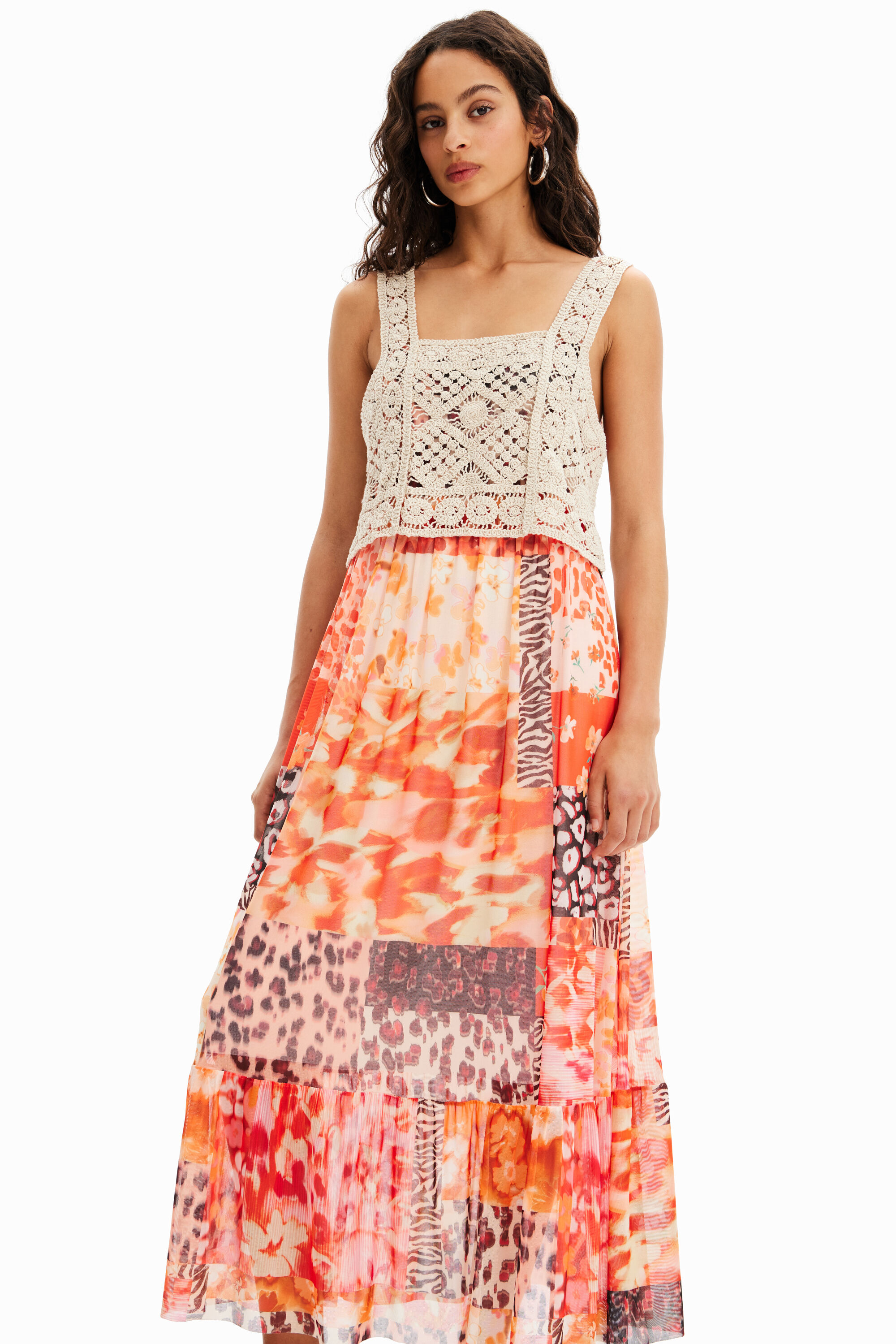 Robe longue 2 en 1 patchwork