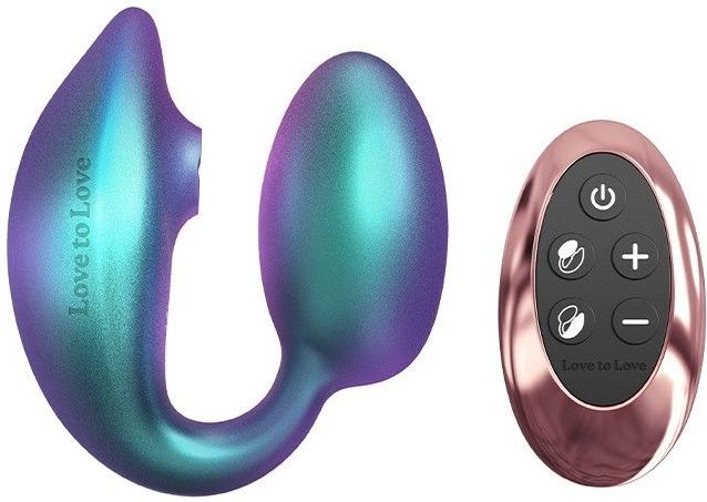 Love to Love - Wonderlover - Luchtdruk Vibrator en G-spot Vibrerend Eitje - Turquoise