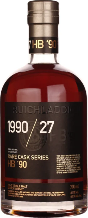BRUICHLADDICH 27 YEARS 1990 HB'90 RARE CASK SERIES 70CL