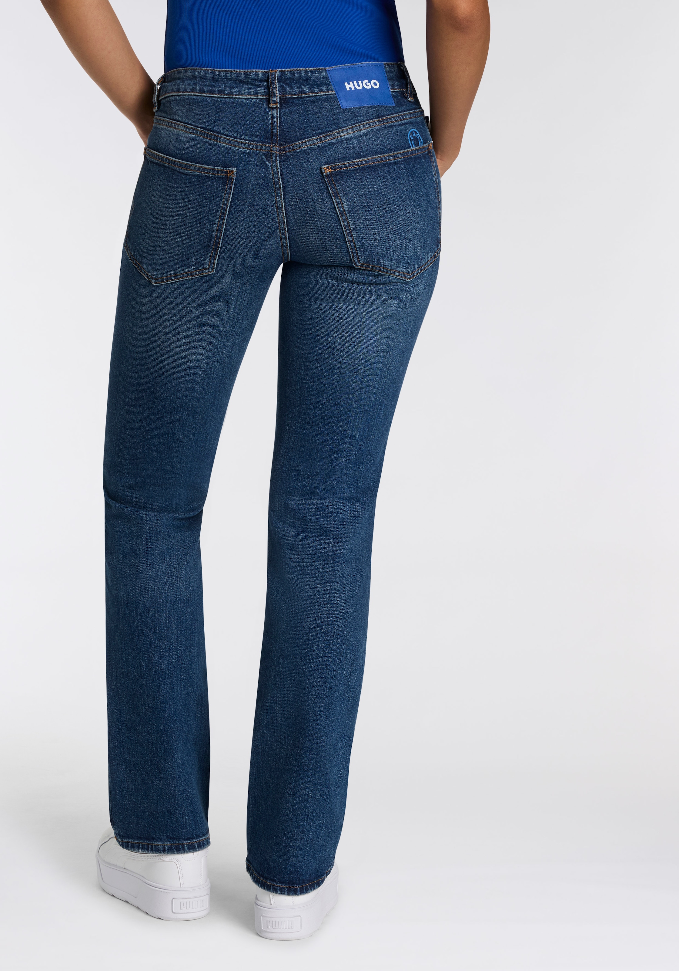 HUGO Blue Bootcut-Jeans »Gamera« Low Rise