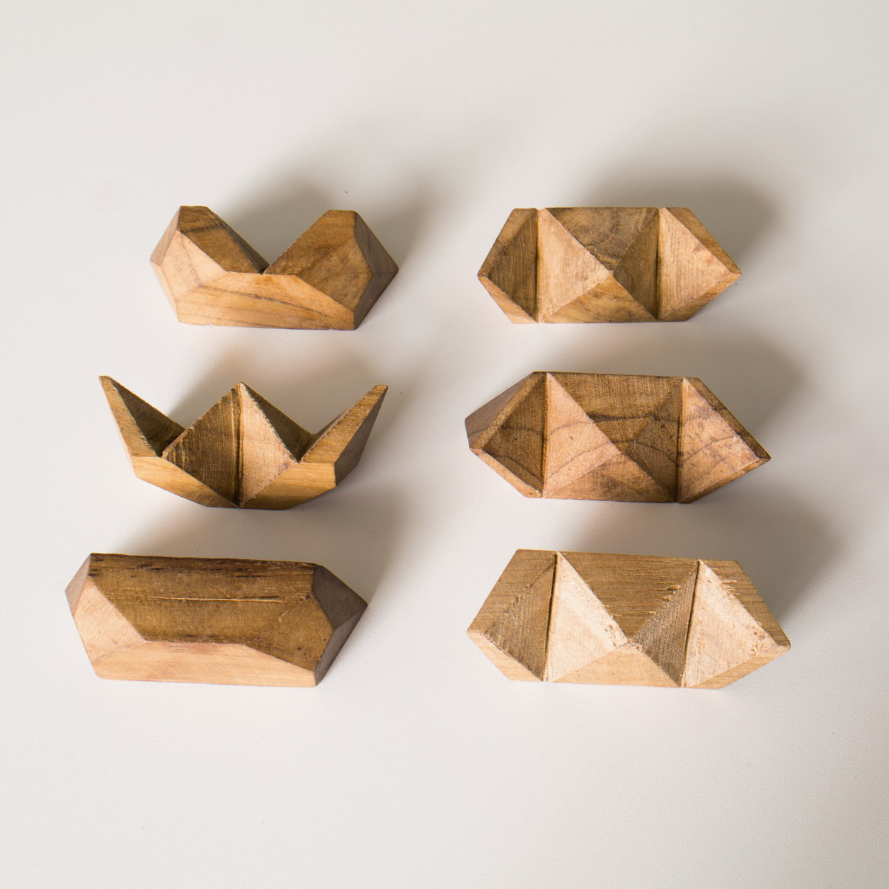 Puzzle 'Diamant' aus Holz, braun, Ø 7 cm günstig bestellen