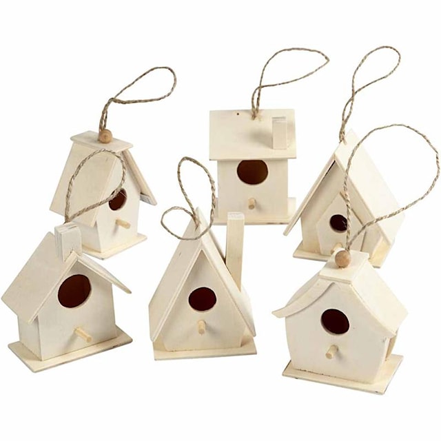 Fuglekasser, H: 7 cm, 6 stk./ 1 pk.