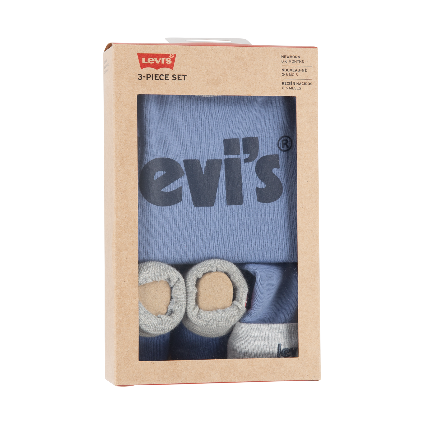 Ensemble body, bonnet et chaussons | Bleu