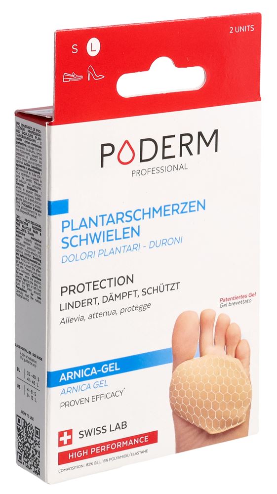 PODERM Schutzpolster L für Fusssohlenschmerzen/Schwielen 2 Stk