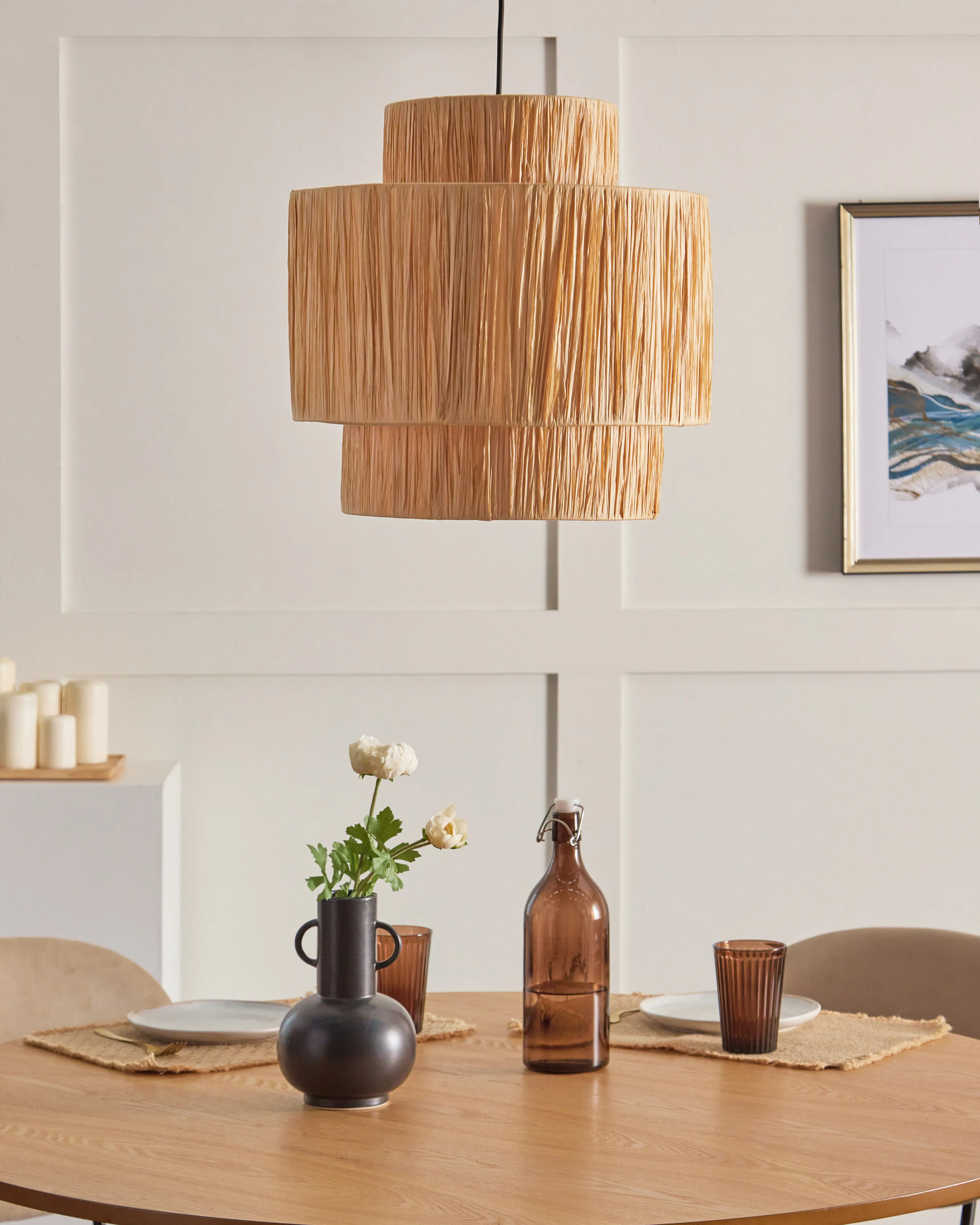 Hanglamp MAGECH Wicker Natuurlijk