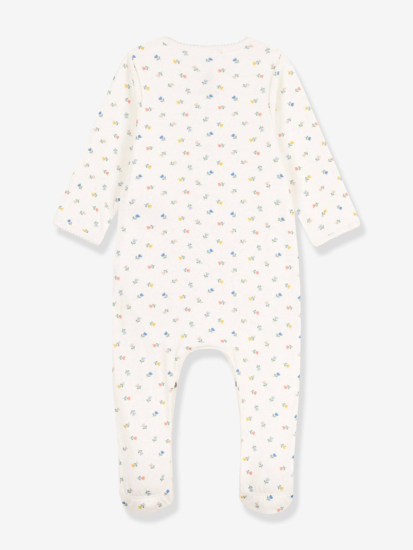 Body/pijama PETIT BATEAU branco de algodão orgânico