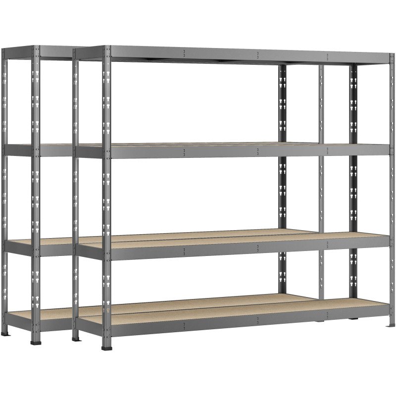Rayonnage MODULO - Jeu 2 étagères Rack - 4 plateaux