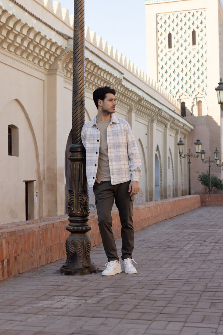 PROFUOMO gebroken wit profuomo overshirt ppuf10026