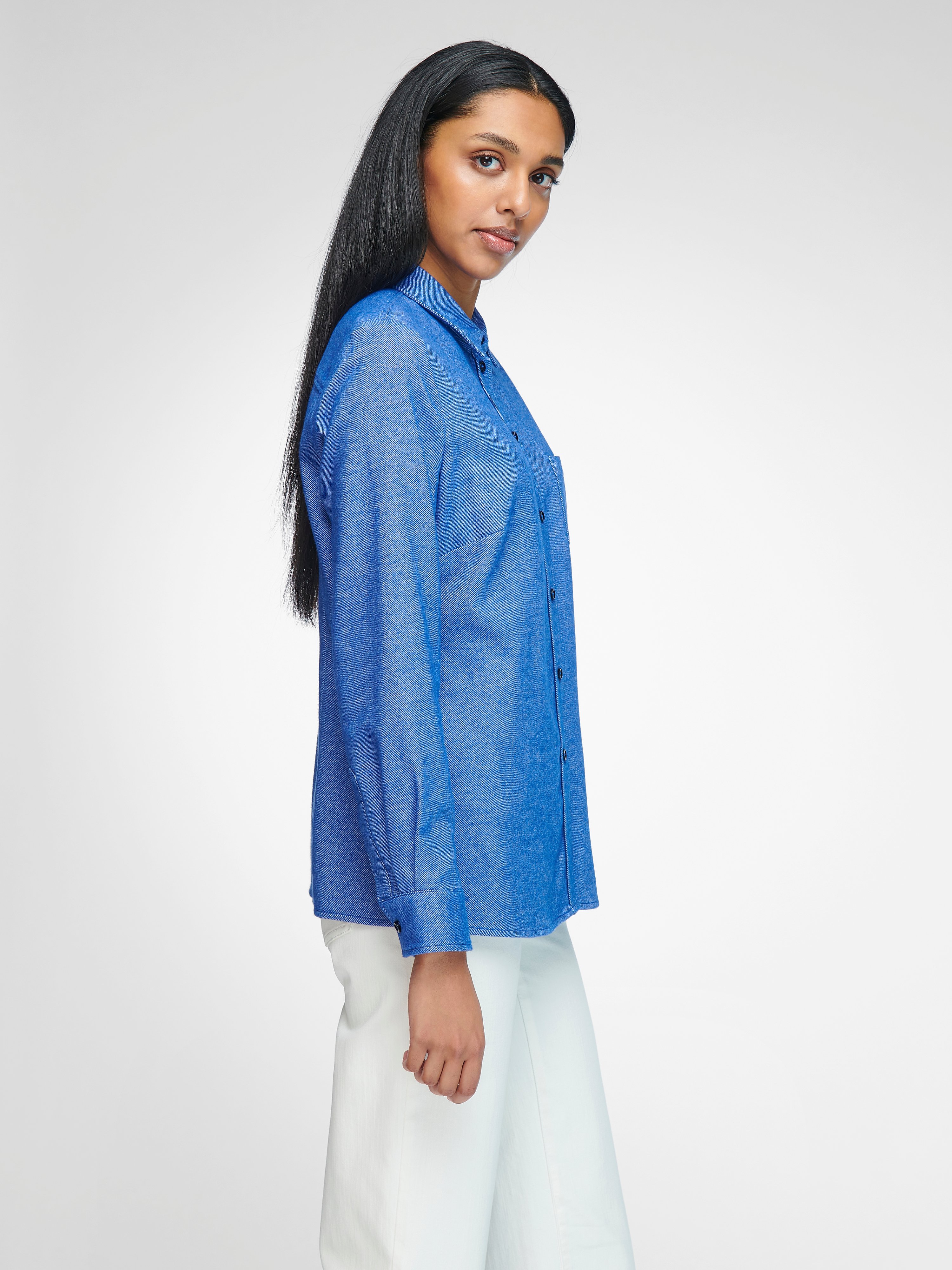 Bluse mit Hemdkragen