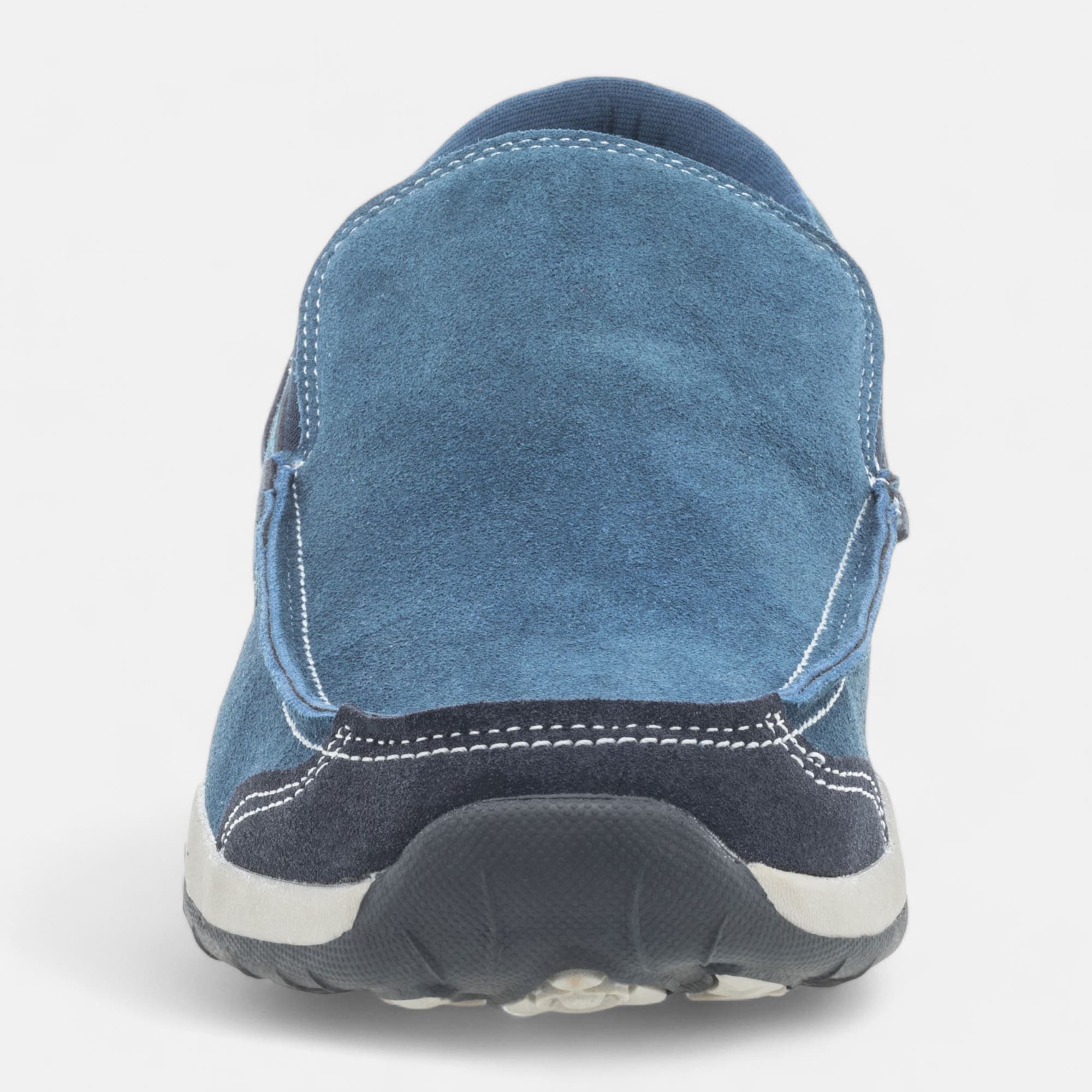 Mocassins pieds sensibles Homme en cuir bleu