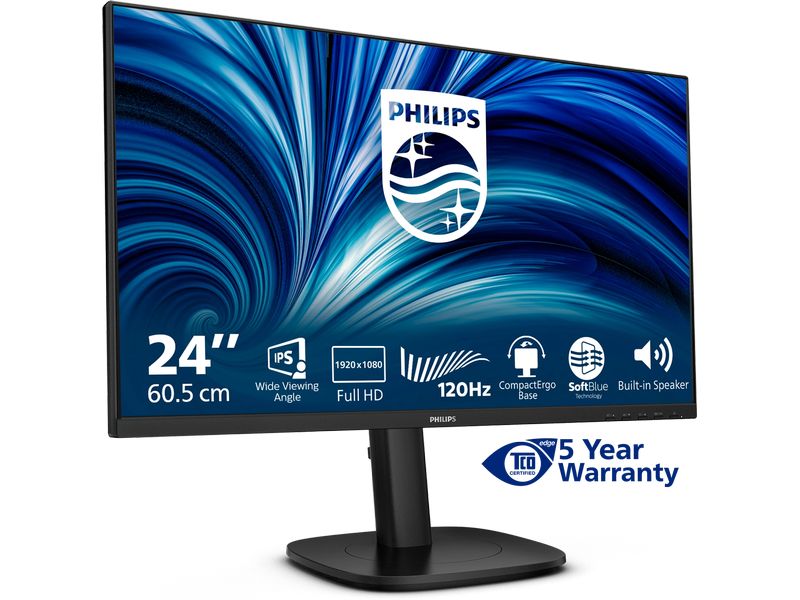 Philips Monitor 24B2N3200J/00 24″ Full‑HD‑IPS-Business-Monitor mit 120 Hz Refresh-Rate