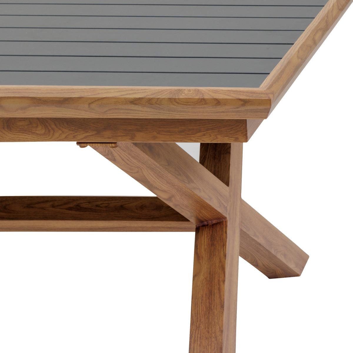 TABLE AXIOME EXTENSIBLE ALUMINIUM GRAPHITE HONEY 12 PLACES