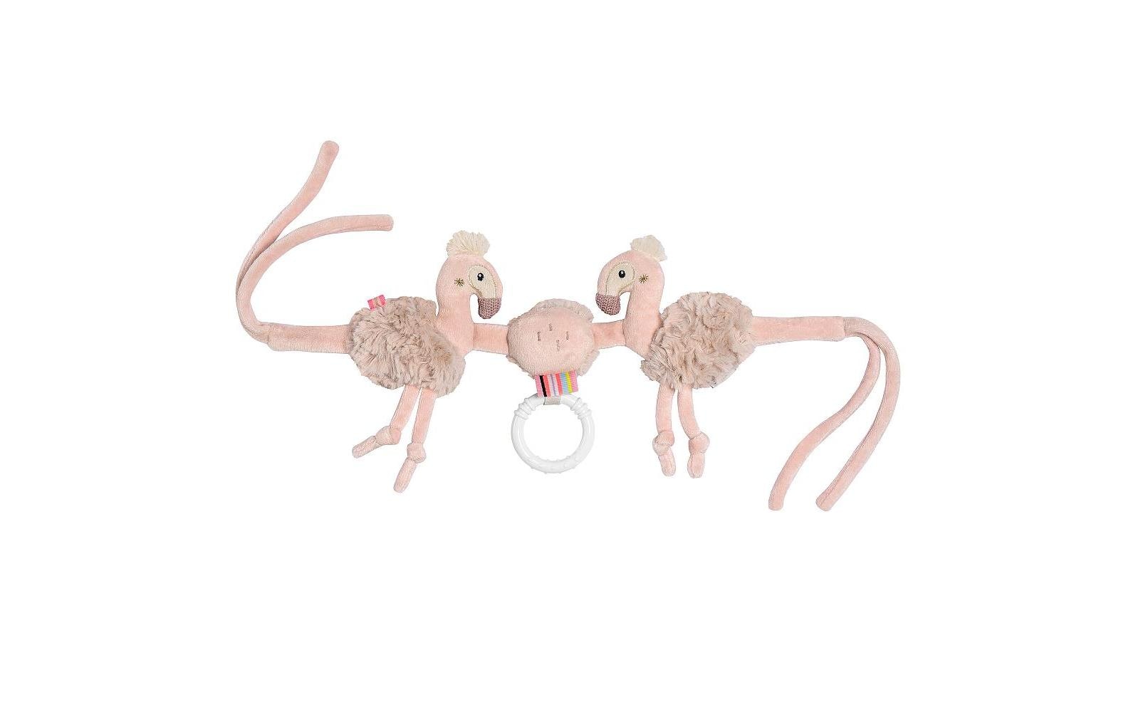 Kinderwagenkette Flamingo RoseMobile-Kette mit niedlichen Flamingo-Figuren zum flexiblen Aufhängen