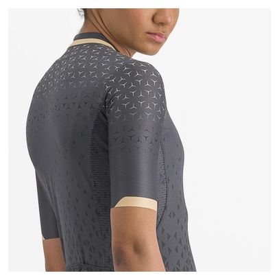 Maillot Manches Courtes Femme Castelli Pezzi Gris Foncé