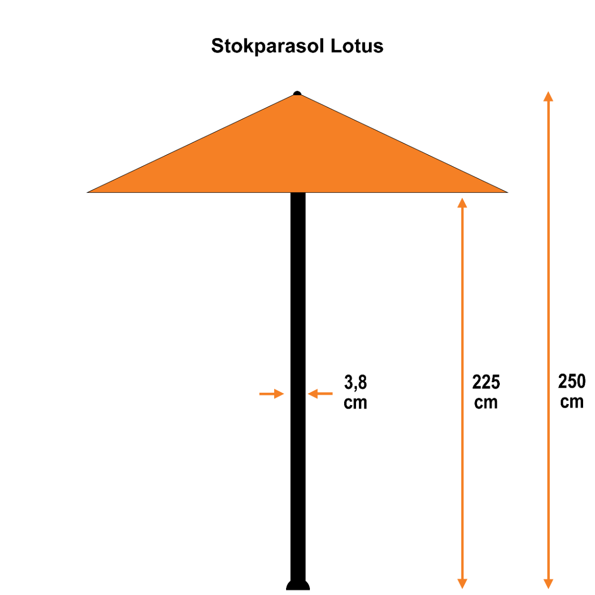 Garden Impressions Lotus 250 cm parasol - Copper