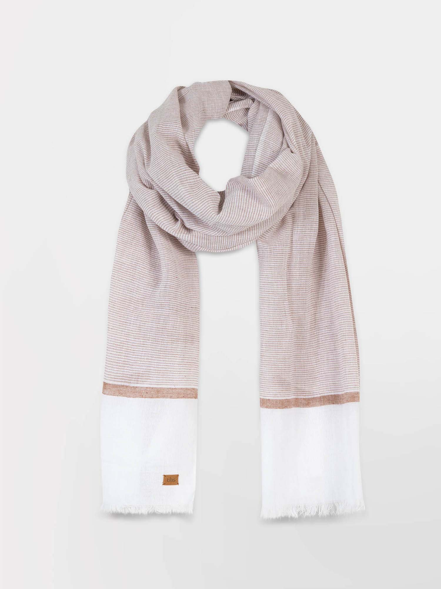 Foulard Homme Coton Doux Beige