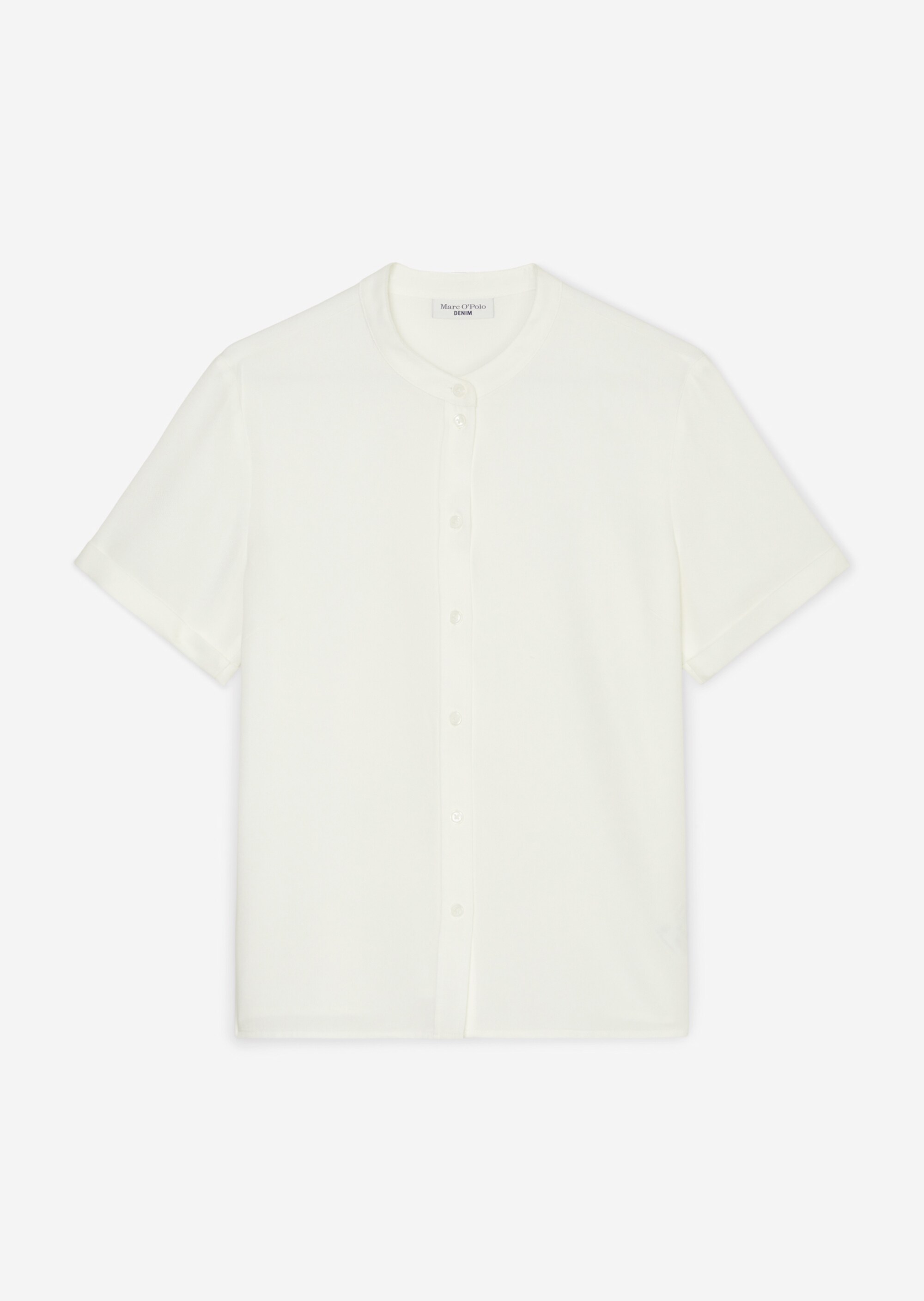 Stehkragen-Bluse regularaus Tencel™ Lyocell