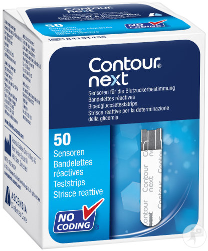 Ascensia Contour Next Bandelettes Réactives De Glycémie 50 Bandelettes