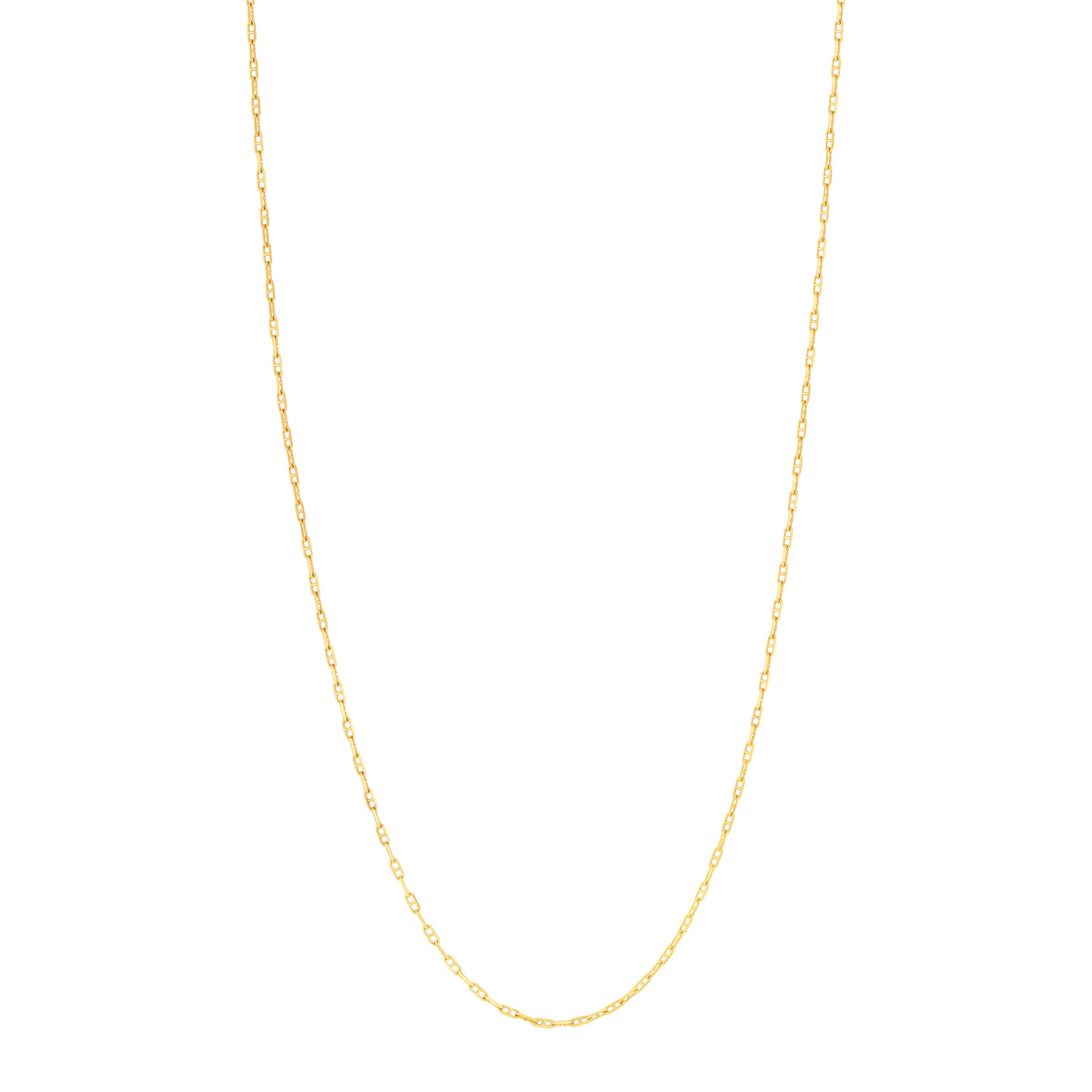 Collier or jaune 375 maille marine 50 cm