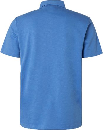 No Excess Poloshirt Slub Blauw 20380407-137 kopen