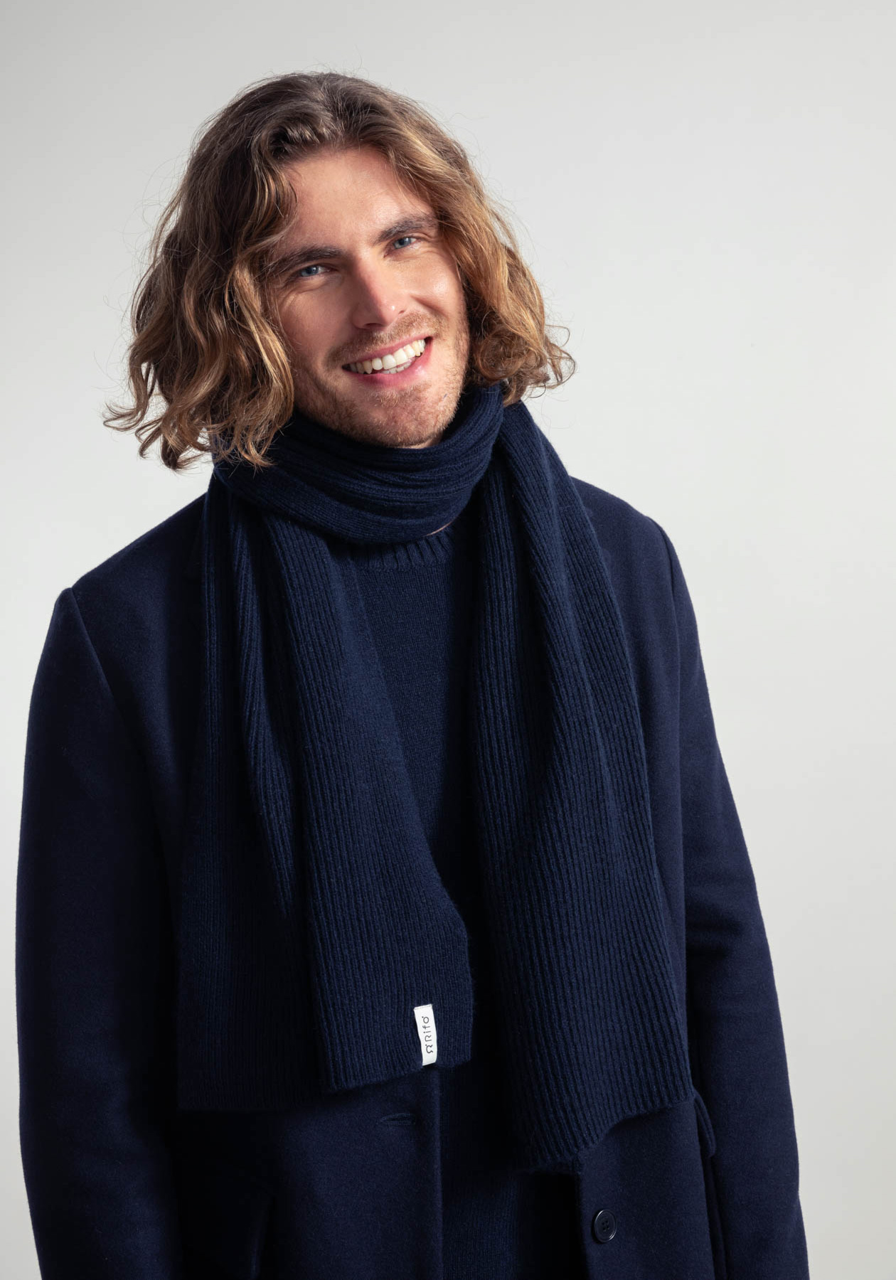 Rifo Kaschmirschal Federico Blue Mora